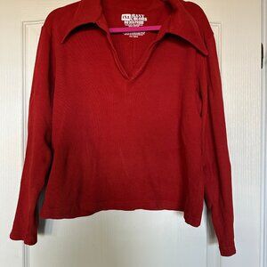 Big Bud Press Terracotta Orange 1X Fisherman Polo Top